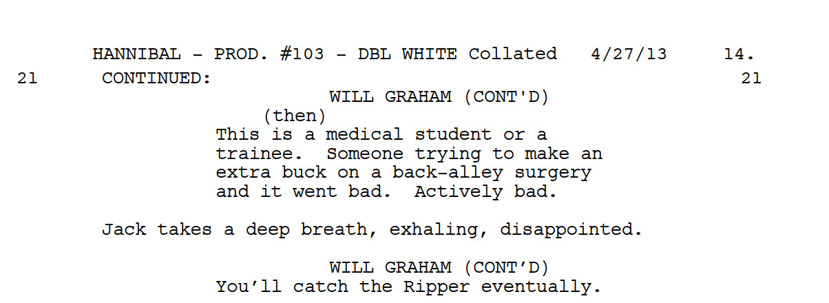 Instruções de ação e descrição