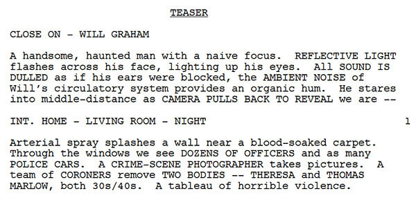 Formatação de Cena - Hannibal - Episódio 01 x 01