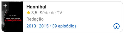 Hannibal - Avaliação IMDB